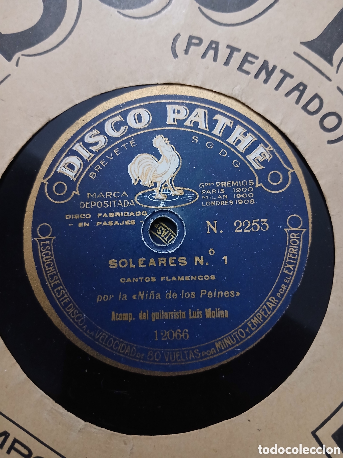 Discos de pizarra: 7 Discos Pathe La ni&ntilde;a de los peines