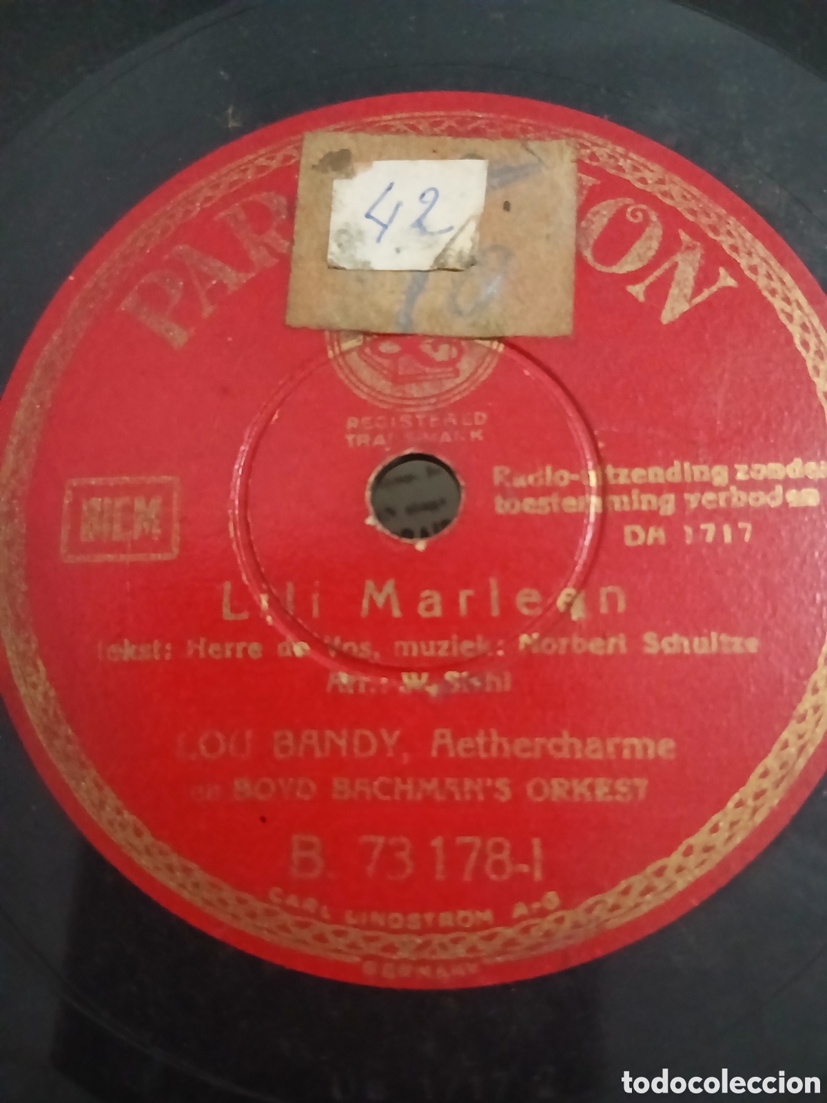 Discos de pizarra: Disco Lili Marlene Cantado - Foto 3