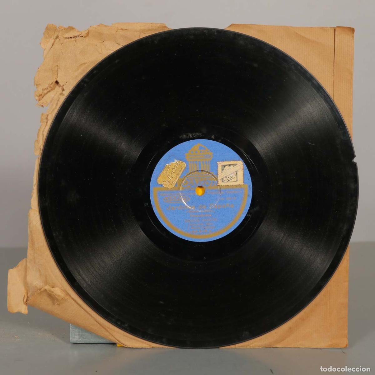 Discos de pizarra: DISCO DE PIZARRA. L&acute;ENTR&Aacute; DE LA MURTA ( MARCHA VALENCIANA ). JARDINES DE ESPA&Ntilde;A