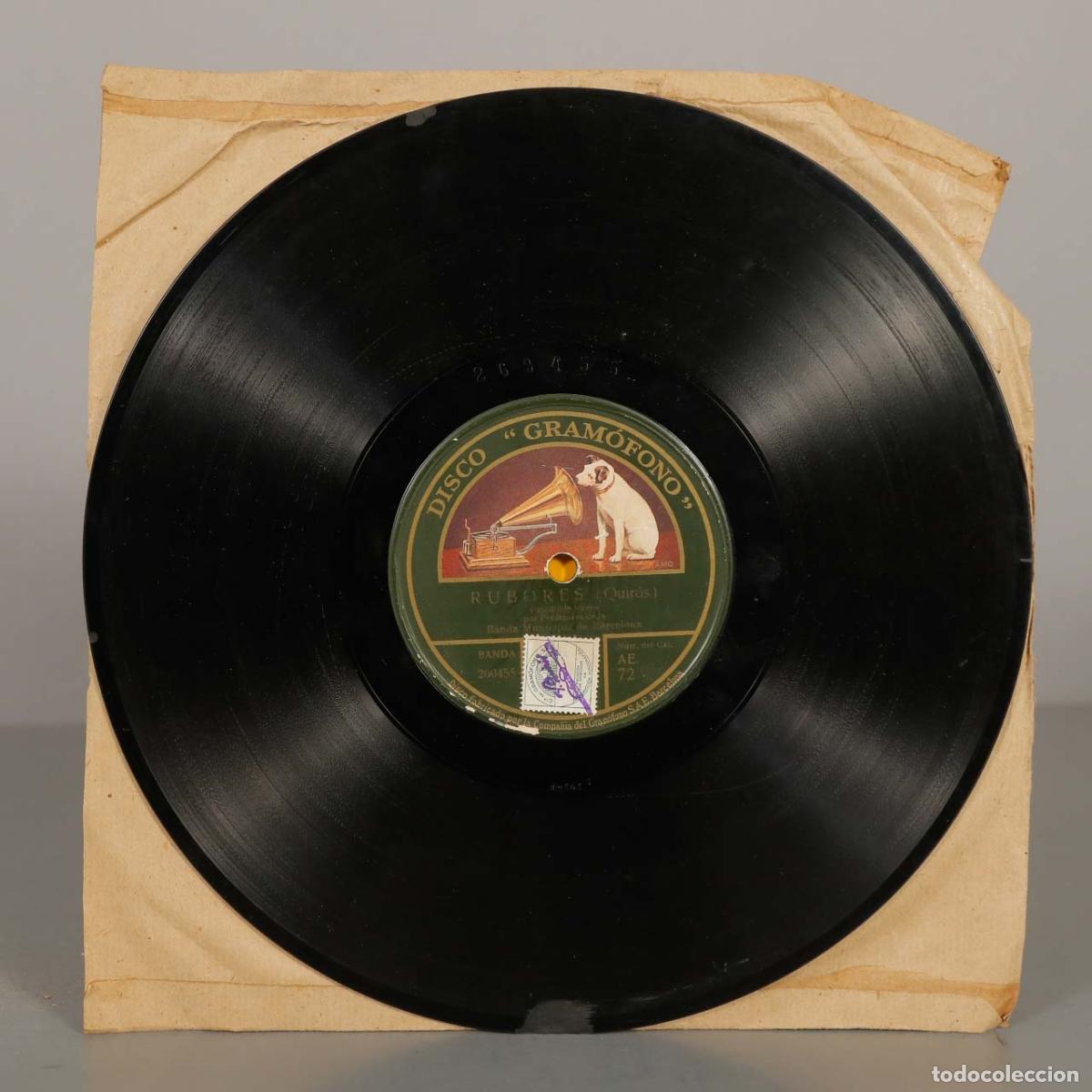 Discos de pizarra: DISCO DE PIZARRA. CORALITO. RUBORES. BANDA MUNICIPAL DE BARCELONA