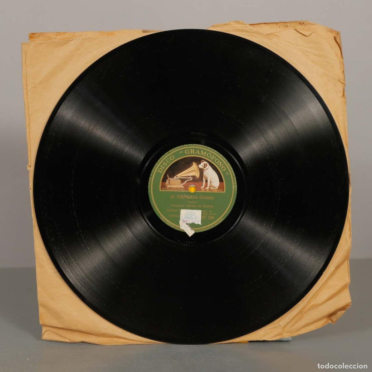 Discos de pizarra: DISCO DE PIZARRA. HIMNO DE LA EXPOSICION DE VALENCIA. LA TEMPRANICA
