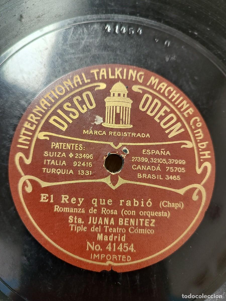 Discos de pizarra: Zarzuela. El Rey que rabi&oacute; (Chap&iacute;). Juana Ben&iacute;tez y Coros del teatro Apolo de Madrid. Disco 78 rpm