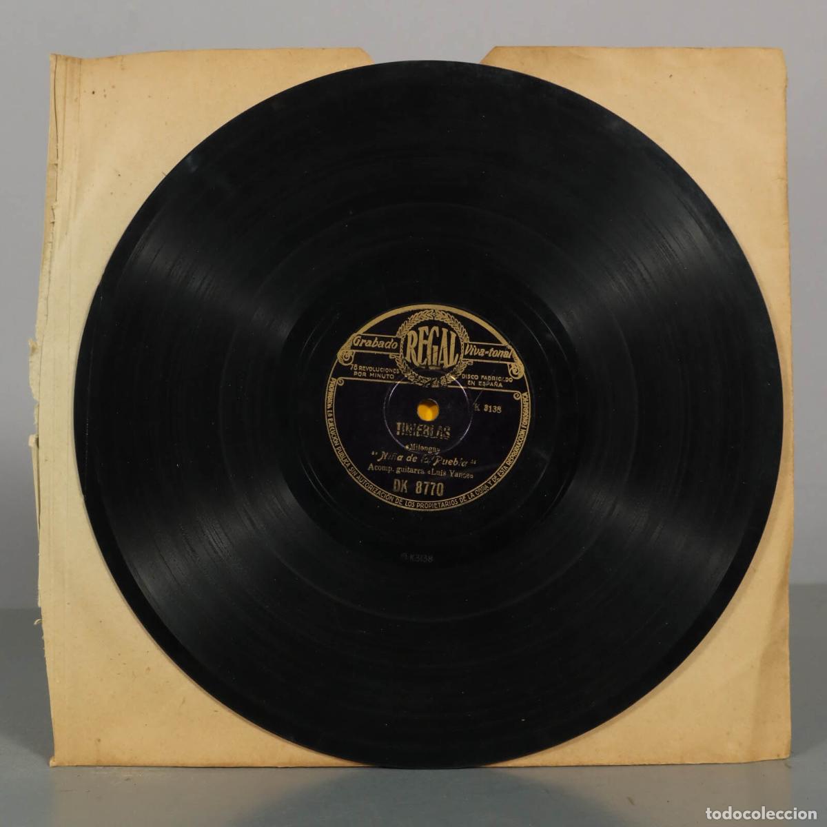 Discos de pizarra: DISCO DE PIZARRA. TINIEBLAS. TU ERES BELLA ANDALUCIA. NI&Ntilde;A LA PUEBLA. LUIS YANCE