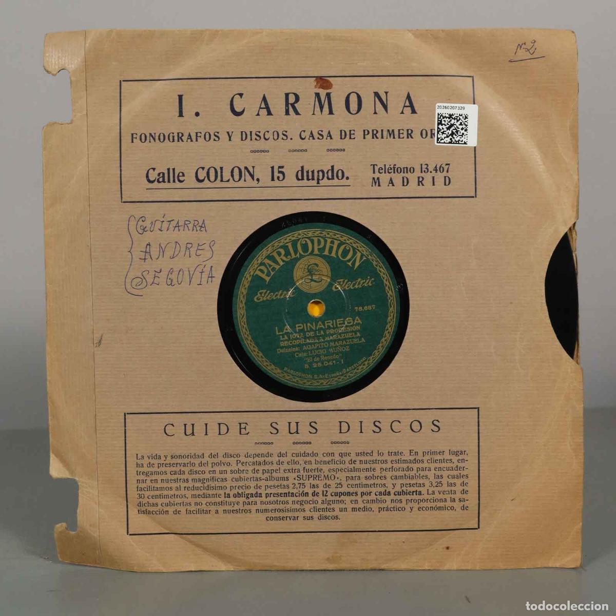 Discos de pizarra: DISCO DE PIZARRA. LA PINARIEGA. BAILE CORRIDO. AGAPITO MARAZUELA. LUCIO MU&Ntilde;OZ