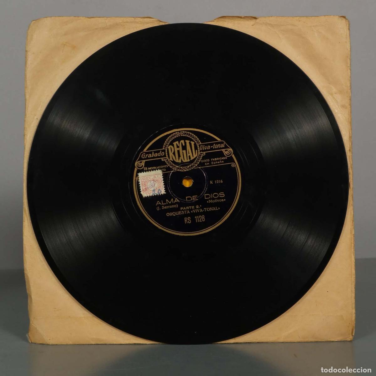 Discos de pizarra: DISCO DE PIZARRA. ALMA DE DIOS. ORQ VIVA TONAL