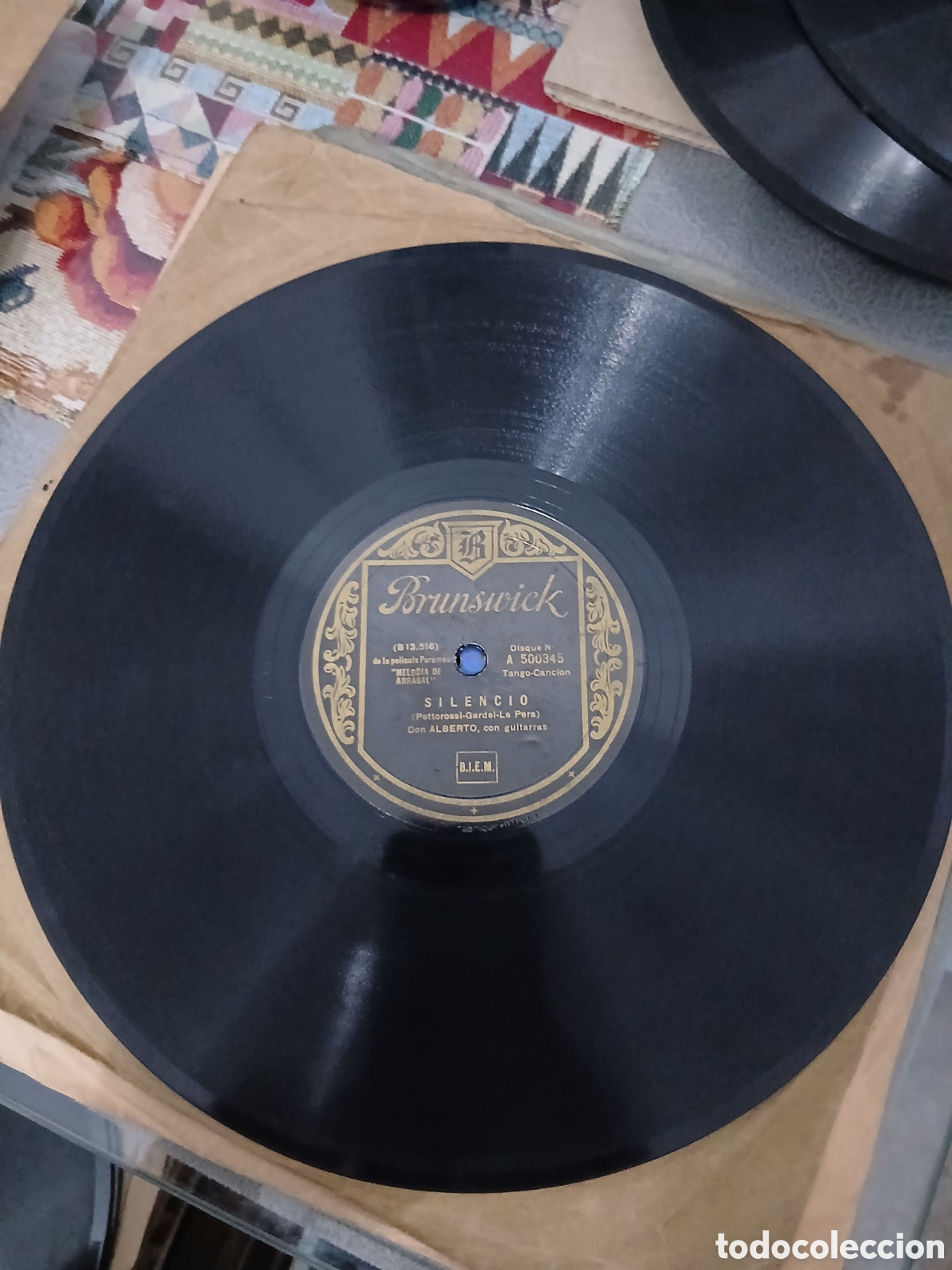 Discos de pizarra: Disco de Tango Don Alberto con Guitarras - Foto 2
