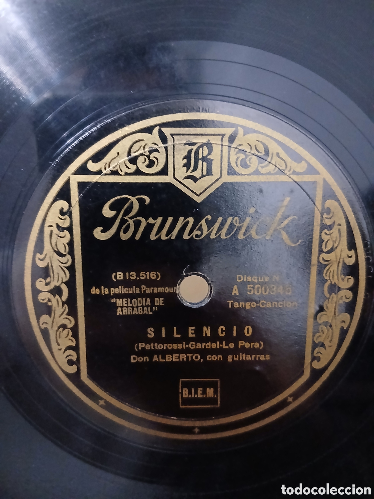 Discos de pizarra: Disco de Tango Don Alberto con Guitarras