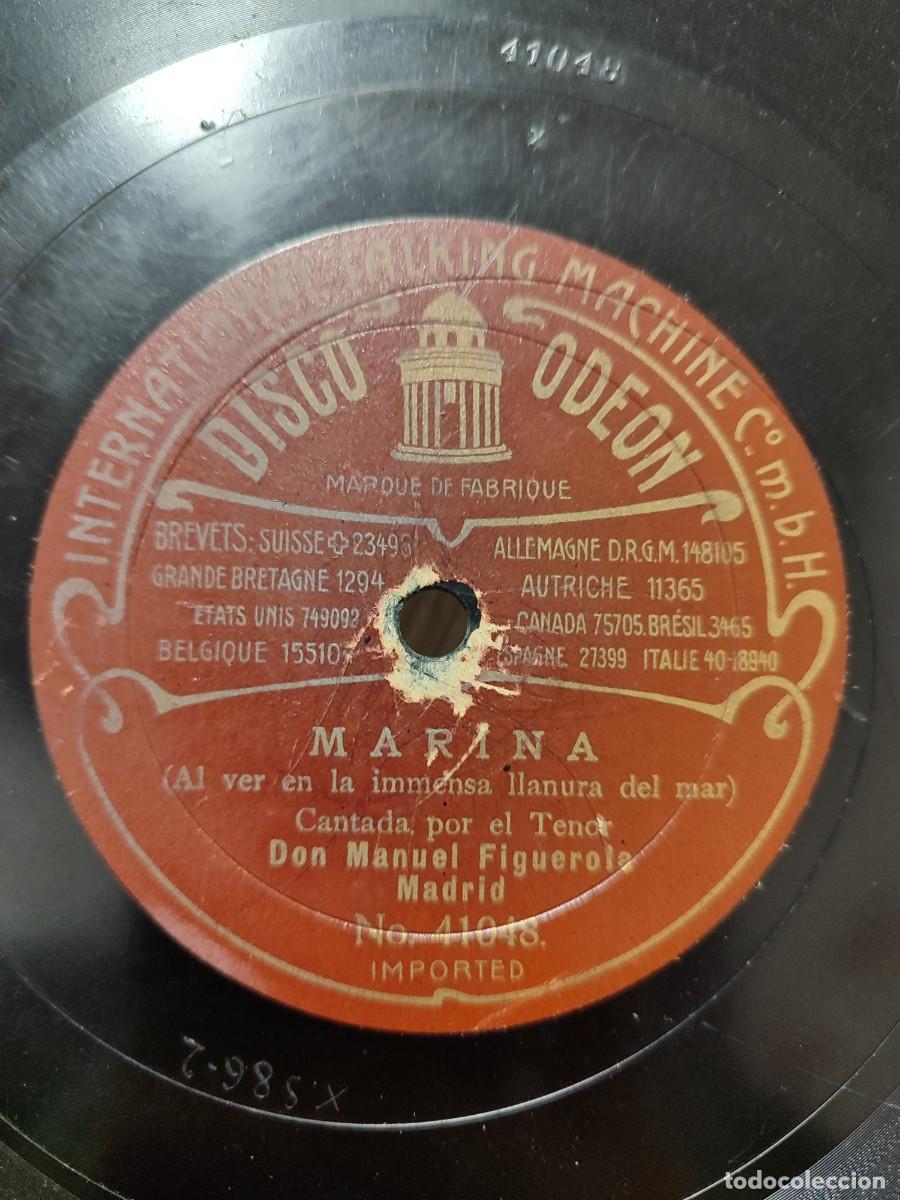 Discos de pizarra: Disco Odeon de 78 rpm. Figuerola. Marina/ Lopeteghi. Las hijas del Zebedeo. Ver descripci&oacute;n.