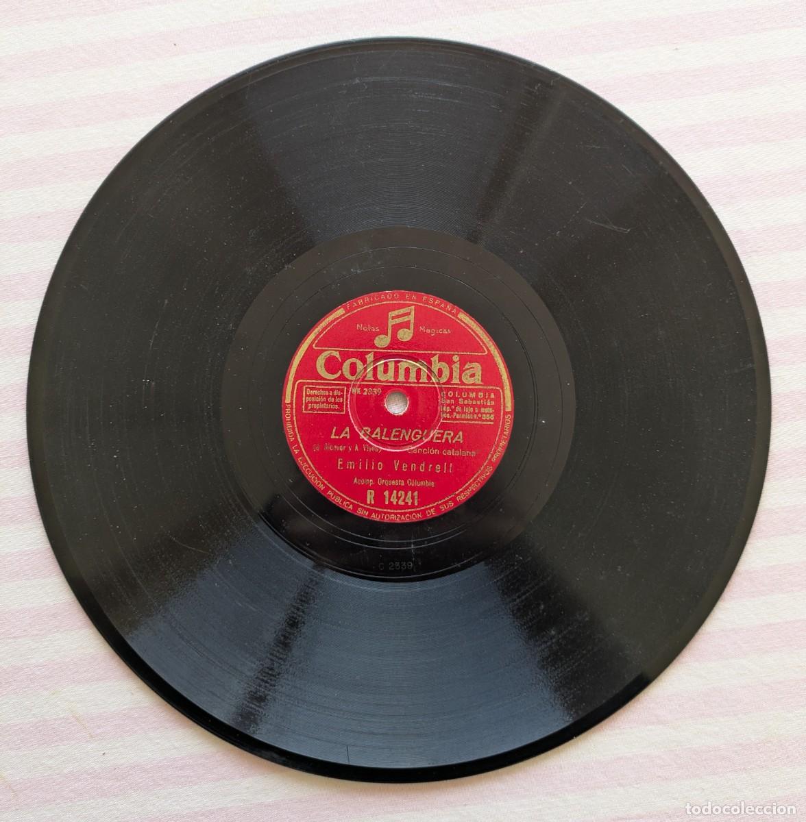 Discos de pizarra: La Balanguera. LEmigrant. Emilio Vendrell - Foto 2