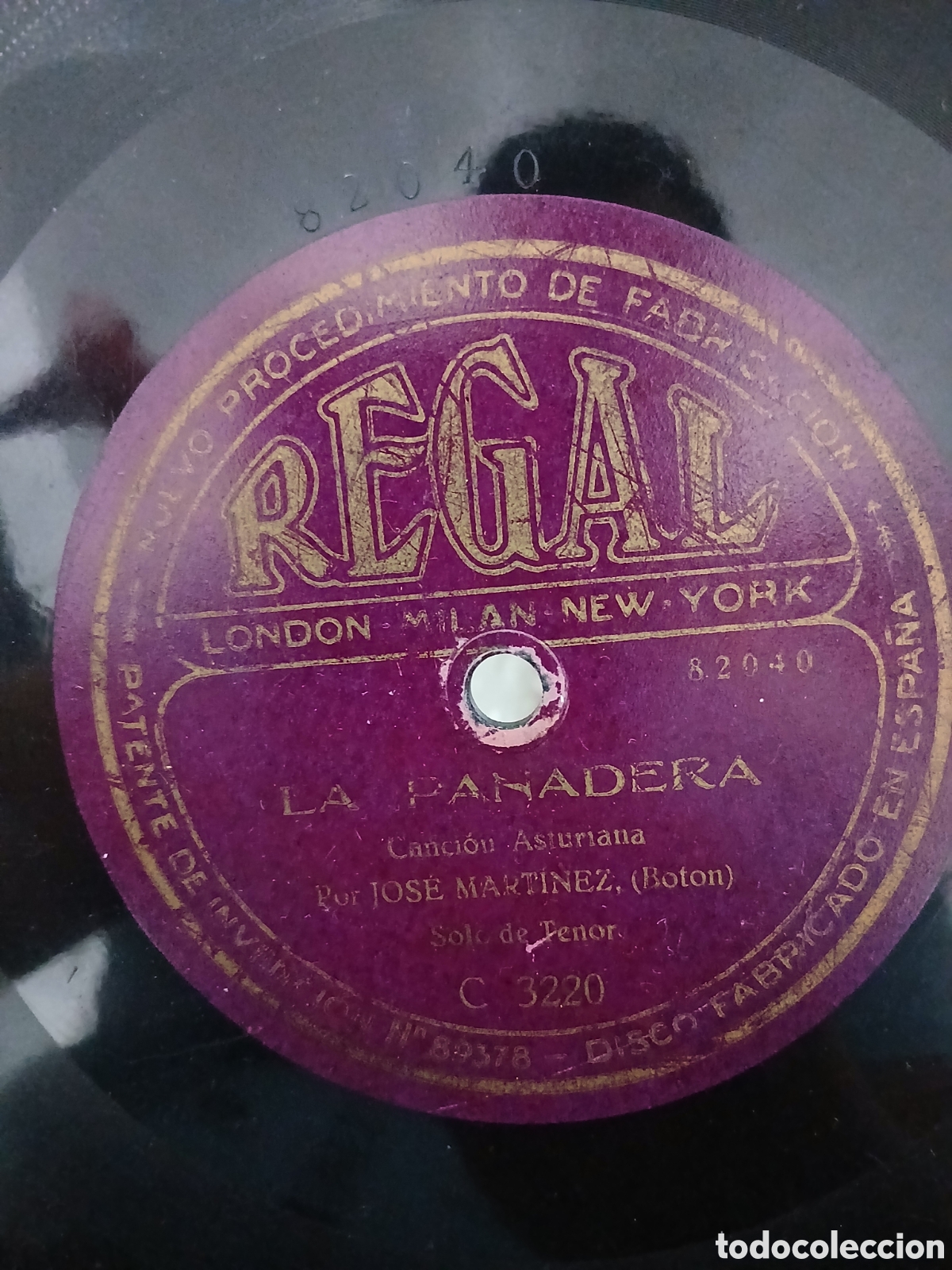Discos de pizarra: Disco Asturiano Jose Martinez Boton
