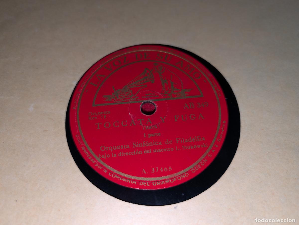 Discos de pizarra: ORQ.SINF. FILADELFIA dir Stokowaki Toccata y fuga 12'' La Voz de su Amo AB 349 SPAIN ESPA&Ntilde;A