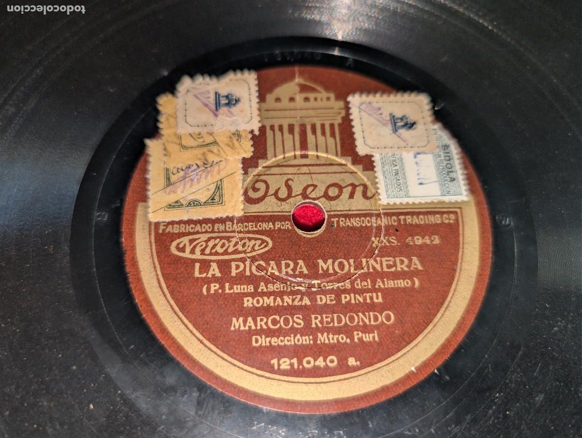 Discos de pizarra: MARCOS REDONDO dir Puri LA PICARA MOLINERA 12'' Odeon 121.040 ESPA&Ntilde;A SPAIN