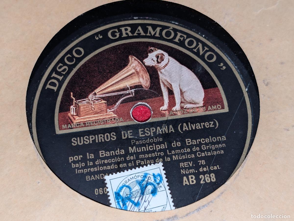 Discos de pizarra: BANDA MUNICIPAL DE BARCLONA dir Grignon Suspiros de Espa&ntilde;a/Baile Luis Alonso 12'' ab268 spain Gramof