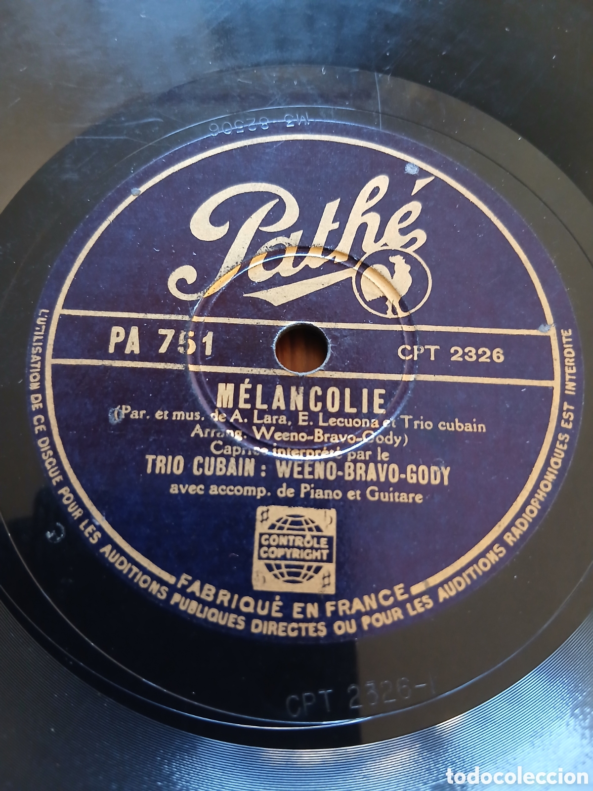 Discos de pizarra: Trio cubain lote. Weeno, Bravo, Gody - Foto 5