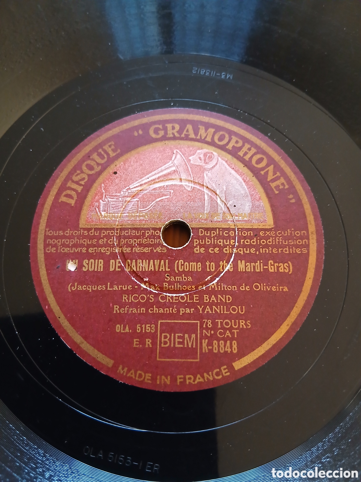 Discos de pizarra: Rico's creole band pizarra