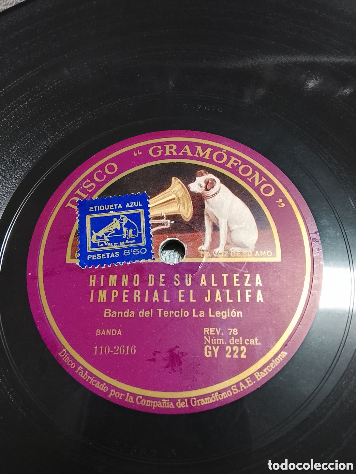 Discos de pizarra: Disco de pizarra himno de su alteza imperial el Jalifa