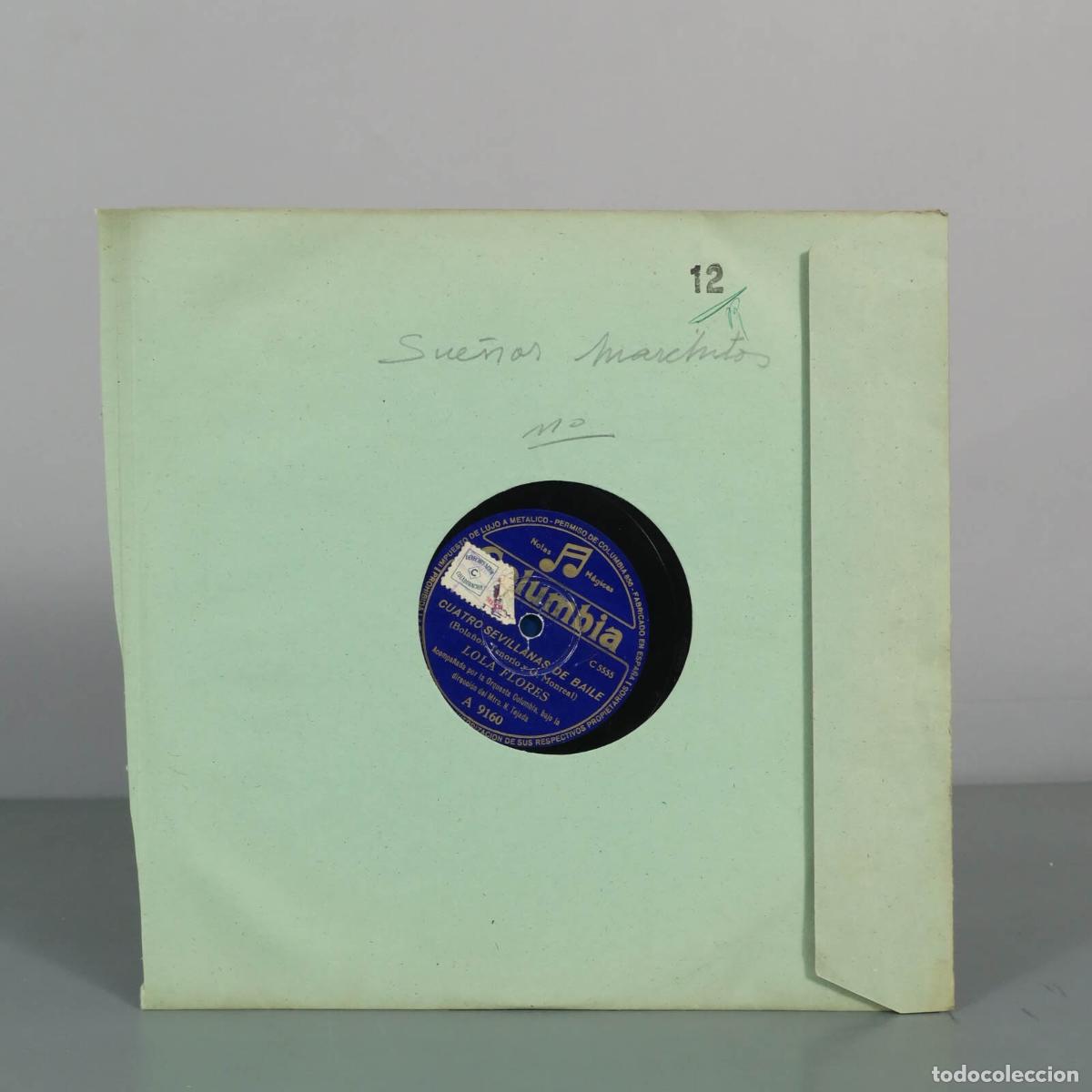 Discos de pizarra: DISCO DE PIZARRA. Cuatro Sevillanas de Baile, Pescaero - Lola Flores PESCAERO