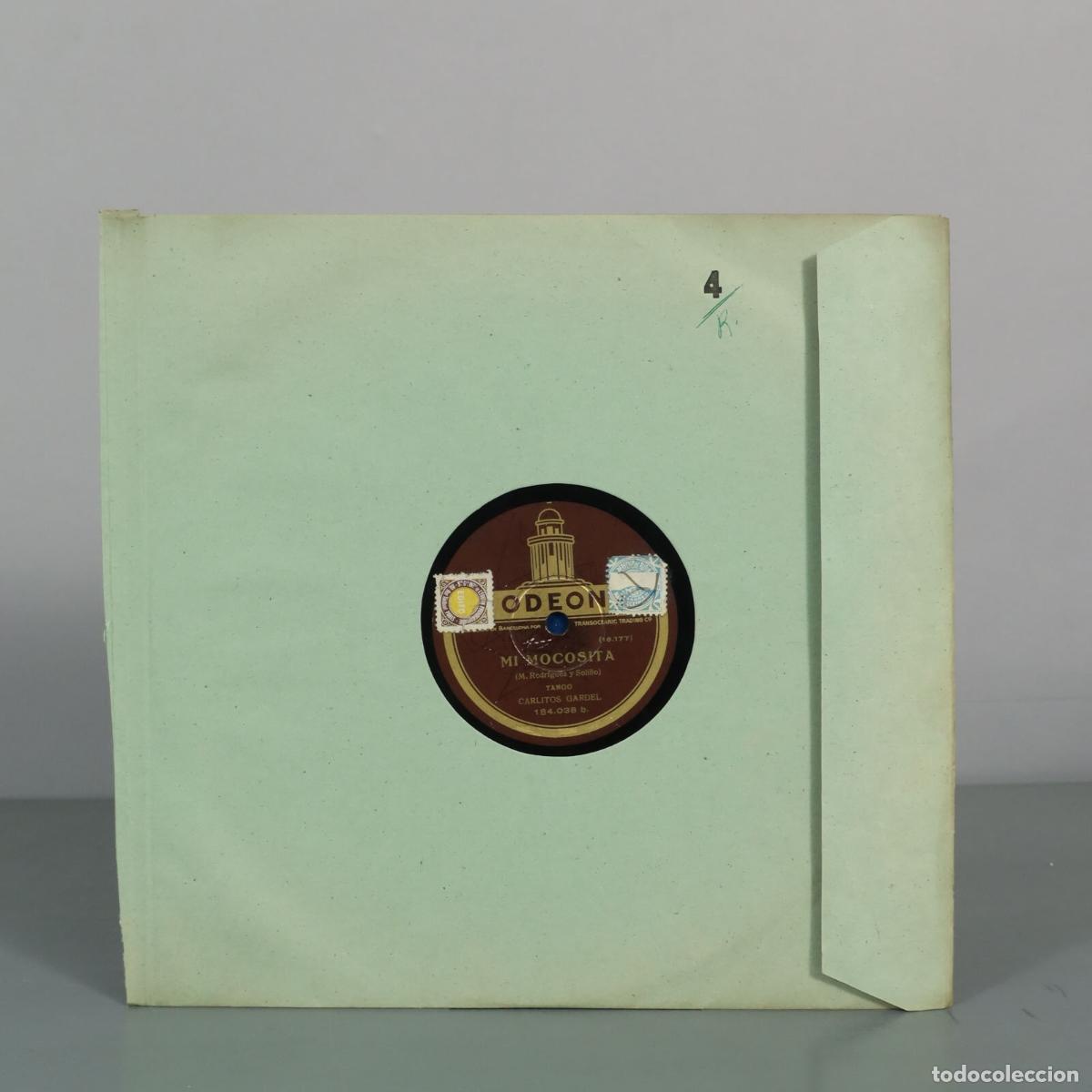 Discos de pizarra: DISCO DE PIZARRA. Mi Mocosita / A MEDIA LUZ - Carlos Gardel