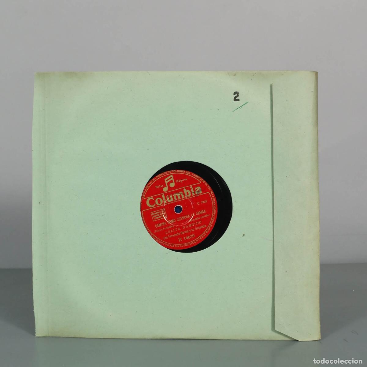 Discos de pizarra: DISCO DE PIZARRA. CAMINA COMO CHENCHA LA GAMBA. LOLITA GARRIDO.