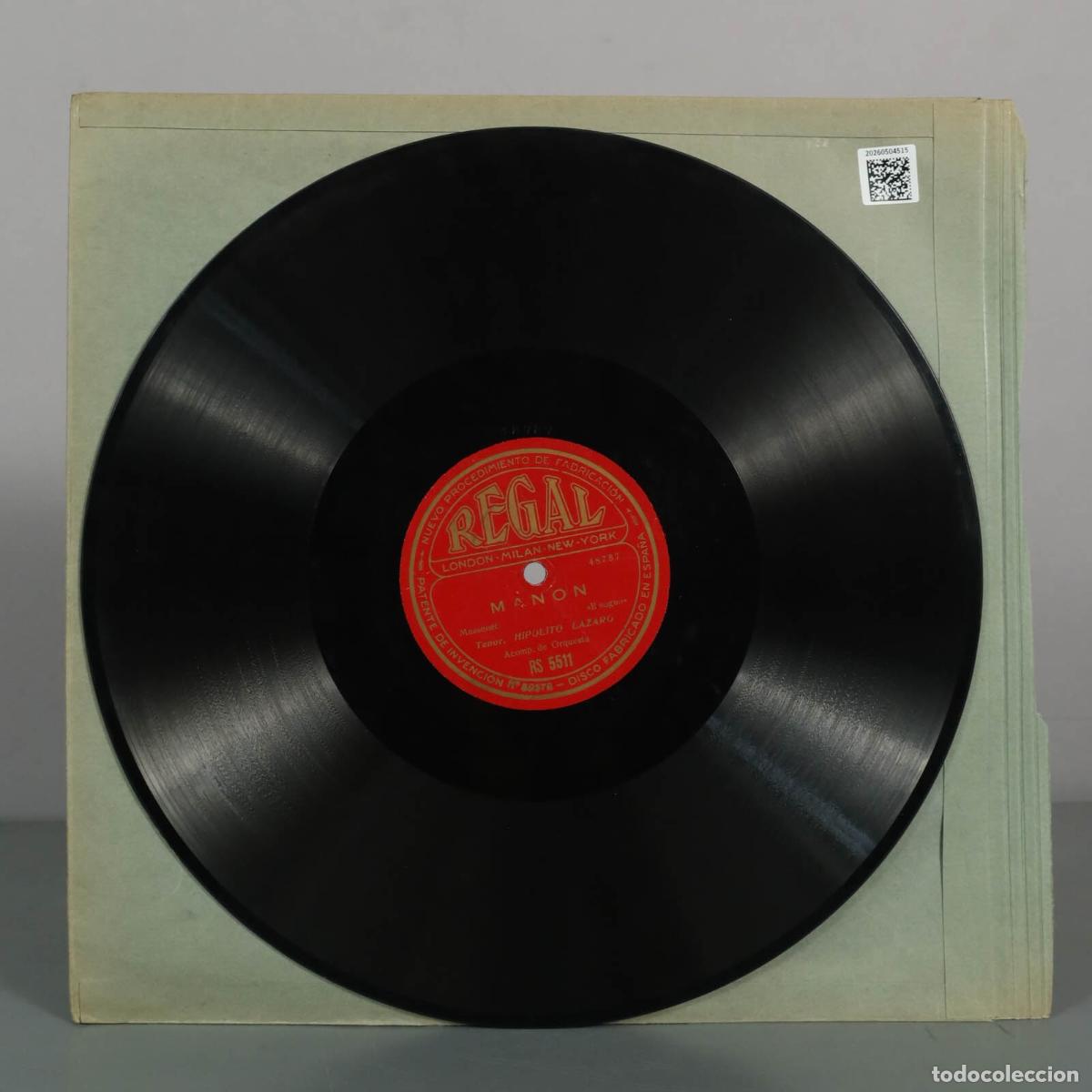 Discos de pizarra: DISCO DE PIZARRA. Manon - Hip&oacute;lito L&aacute;zaro - Foto 2