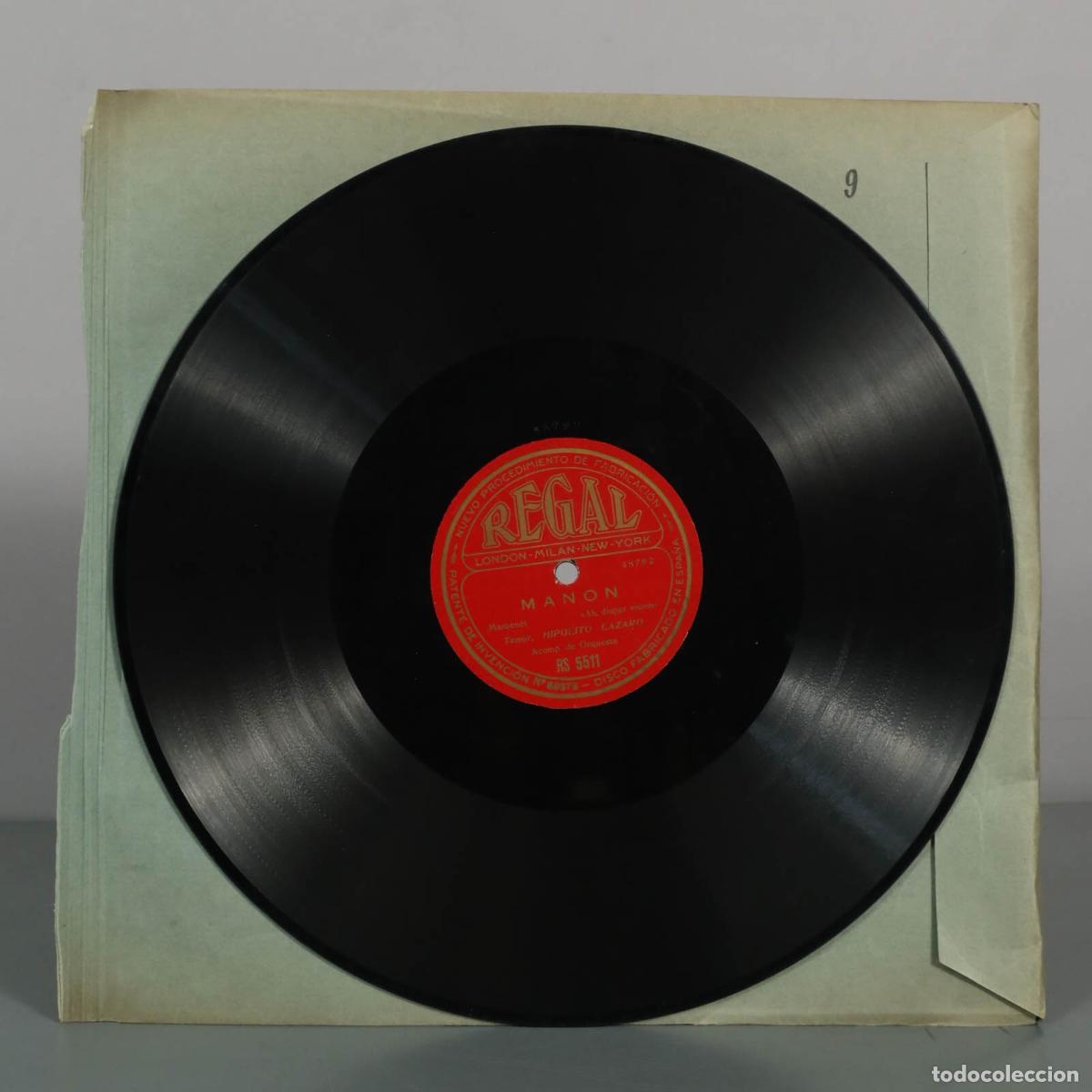 Discos de pizarra: DISCO DE PIZARRA. Manon - Hip&oacute;lito L&aacute;zaro