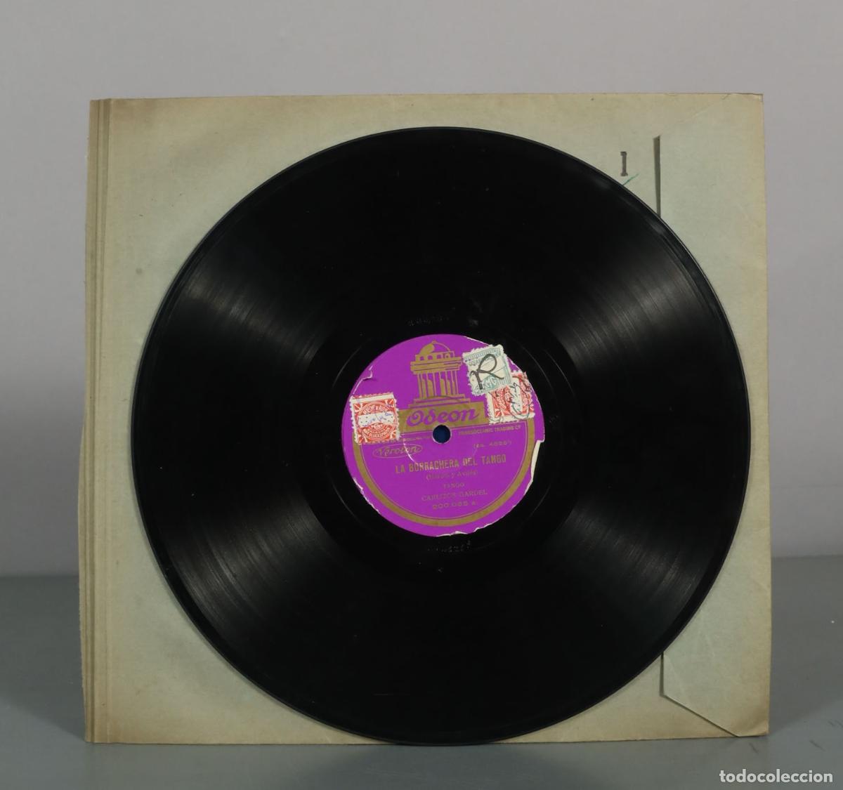 Discos de pizarra: DISCO DE PIZARRA. La borrachera del tango - PATO Carlos Gardel