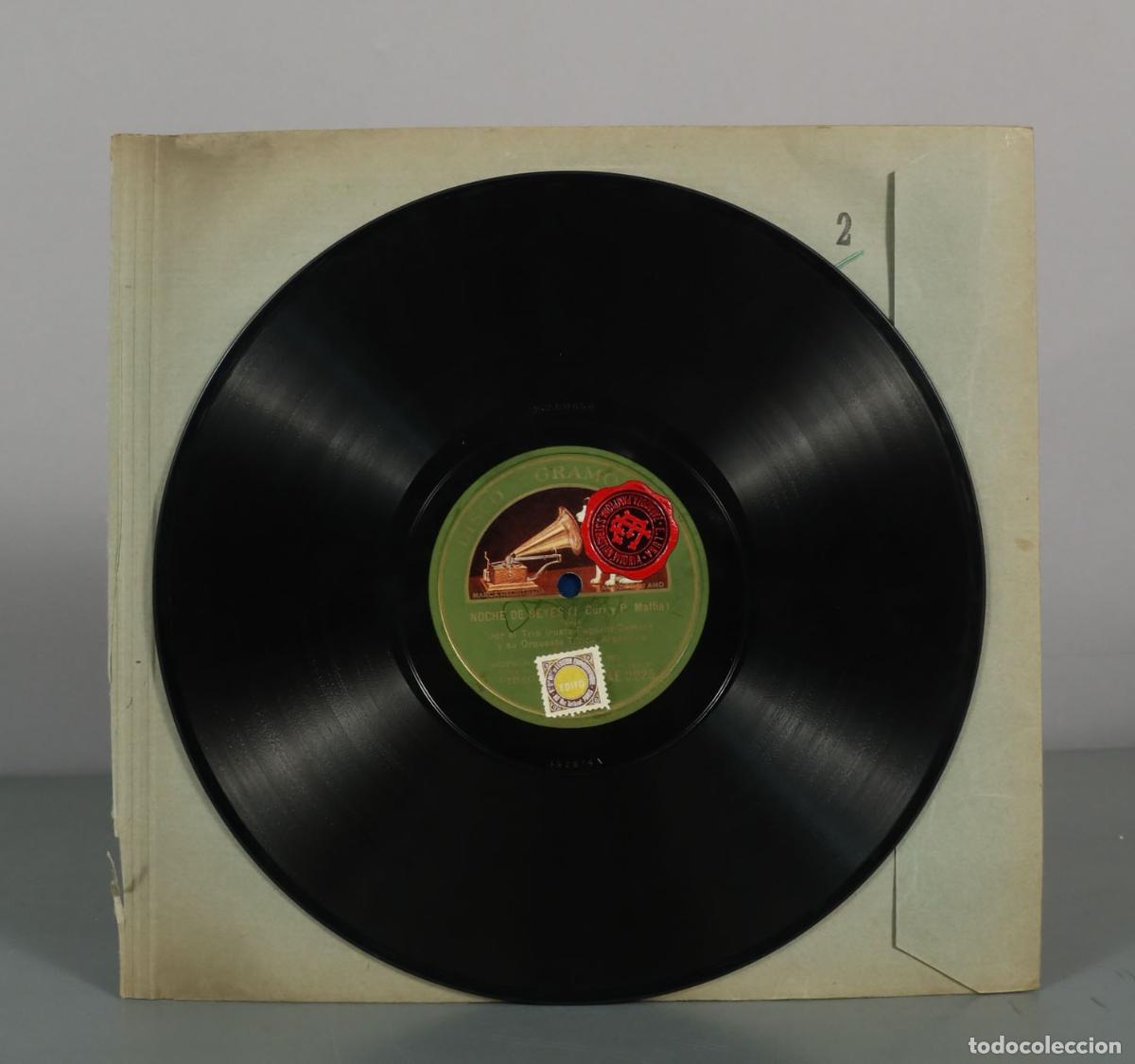Discos de pizarra: DISCO DE PIZARRA. Noche de Reyes / Carlos Curi, P. Mat&iacute;as - Orquesta MA&Ntilde;ANITAS DE MONTMARTRE