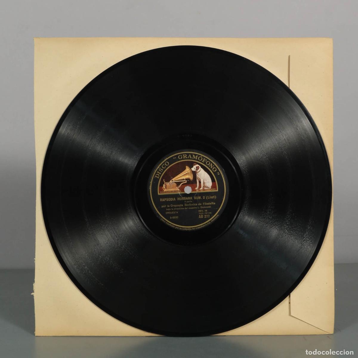 Discos de pizarra: DISCO DE PIZARRA. Rapsodia H&uacute;ngara Num. 2 - Franz Liszt - STOKOWSKI
