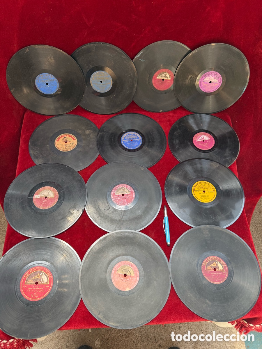 Discos de pizarra: Gran lote discos de pizarra,gramofono,musica Arabe!