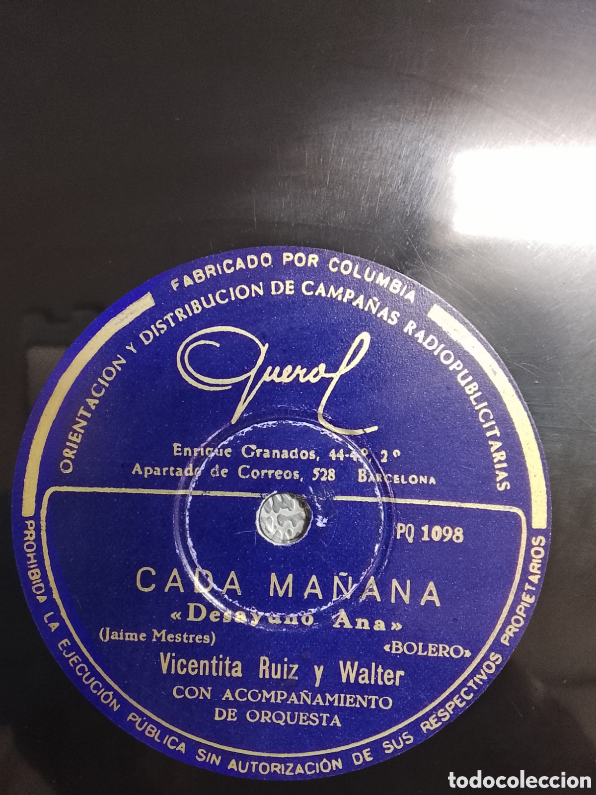 Discos de pizarra: Disco publicitario querol