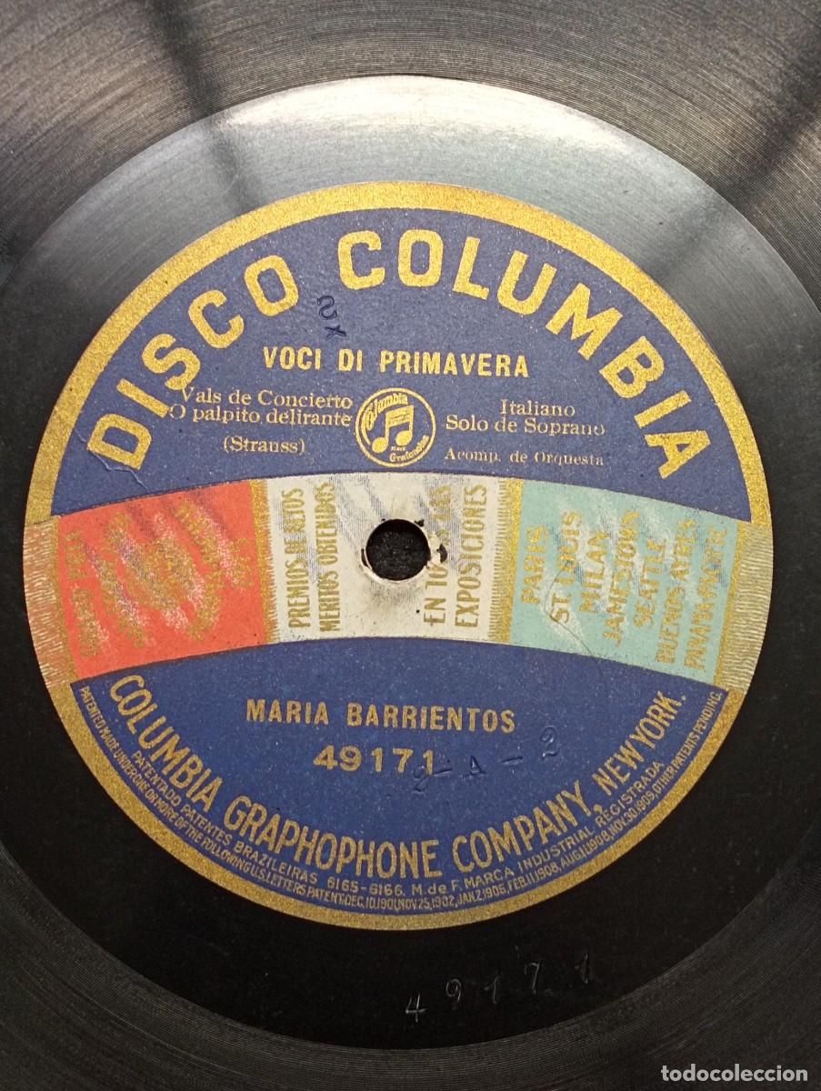 Discos de pizarra: Voces de Primavera. STRAUSS. Disco Columbia. A&ntilde;os 20.