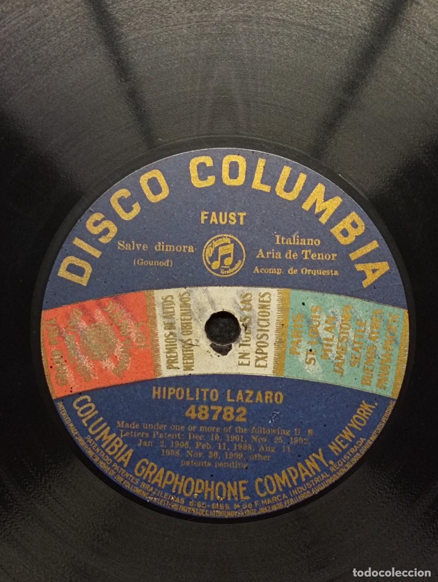 Discos de pizarra: Fausto. GOUNOD. H. L&aacute;zaro. Disco Columbia. A&ntilde;os 20.