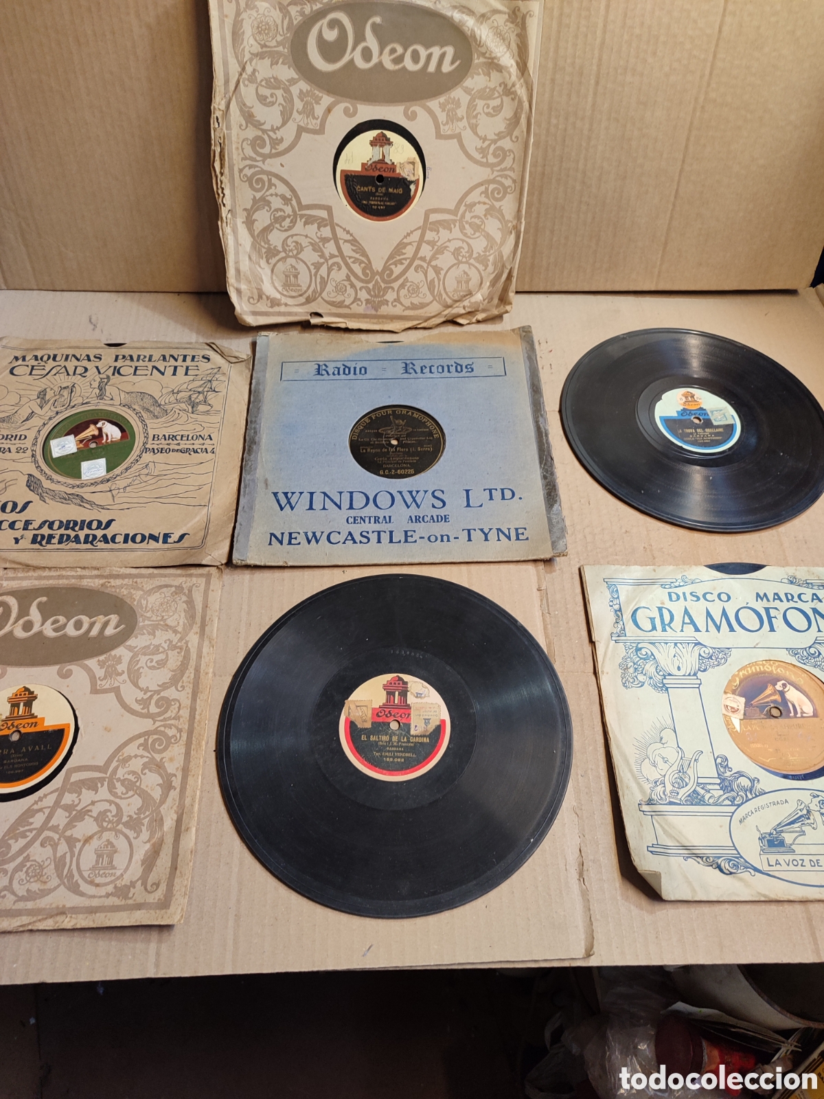 Discos de pizarra: Lote discos de pizarra peque&ntilde;os (25cm),disco gram&oacute;fono,disque pour gramophone,odeon.disco sardana