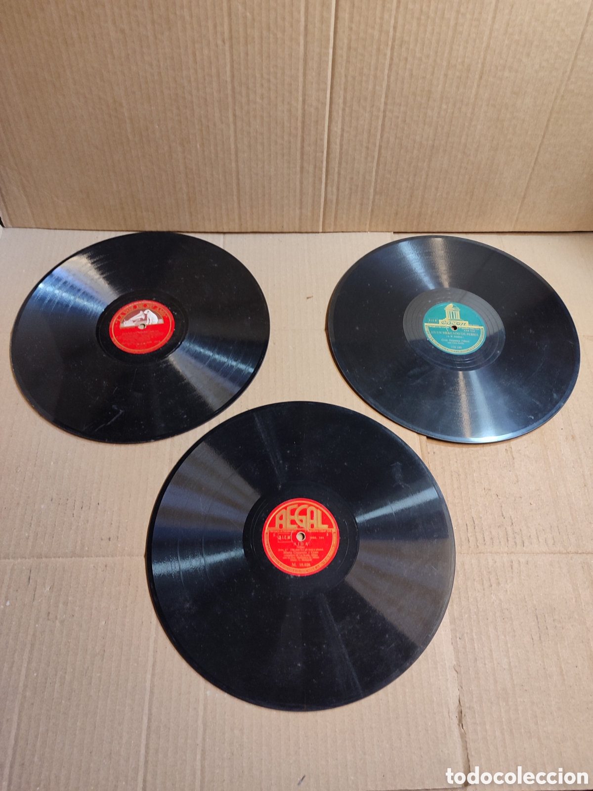 Discos de pizarra: Lote discos de pizarra grandes (30,3cm).Odeon,la voz de su amo,Regal.