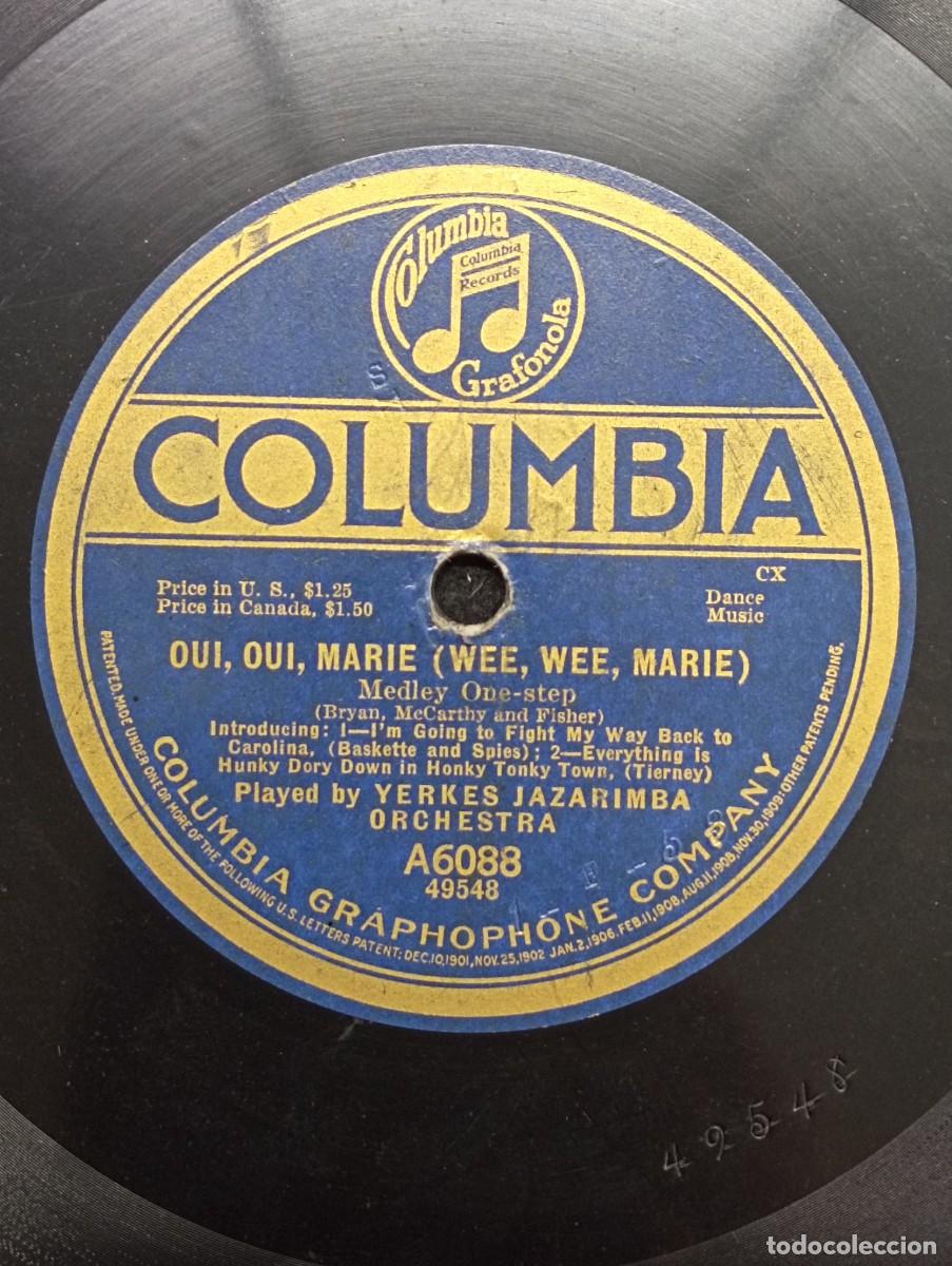 Discos de pizarra: Oui, oui, Marie. BRYAN, McCARTHY & FISHER (A) y Stick in the Mud. WINNE(B). Columbia. A&ntilde;os 20-30.