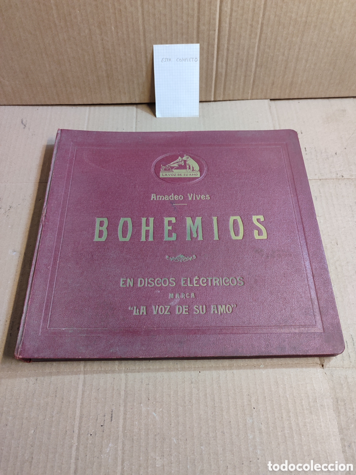 Discos de pizarra: Colecci&oacute;n Bohemios Amadeo Vives en discos el&eacute;ctricos la voz de su amo
