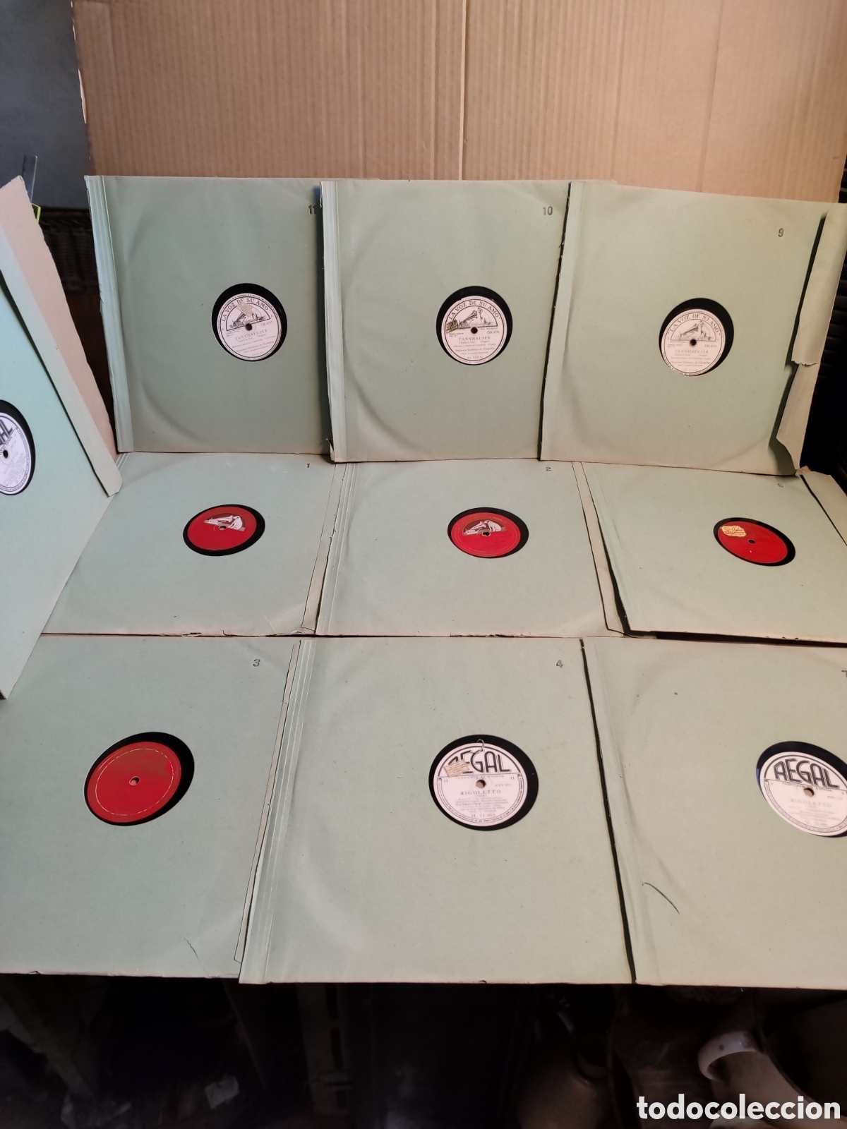Discos de pizarra: Lote discos de pizarra grandes (30cm).la voz de su amo,Regal