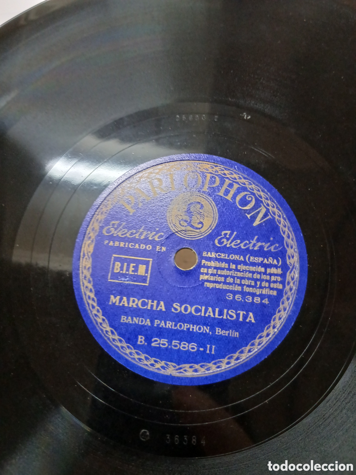 Discos de pizarra: Disco Pizarra Marcha Socialista / La internacional - Foto 3