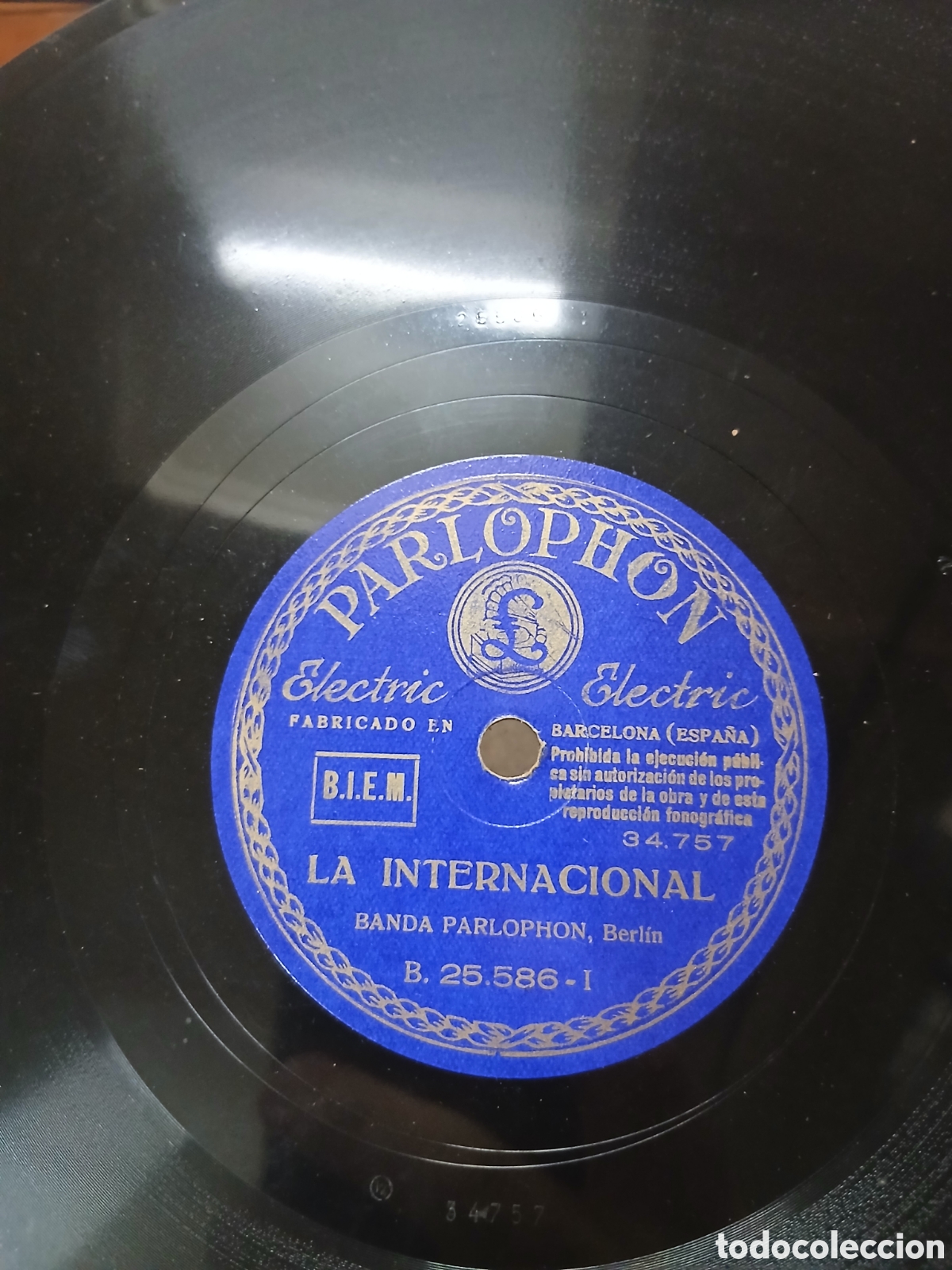 Discos de pizarra: Disco Pizarra Marcha Socialista / La internacional - Foto 4
