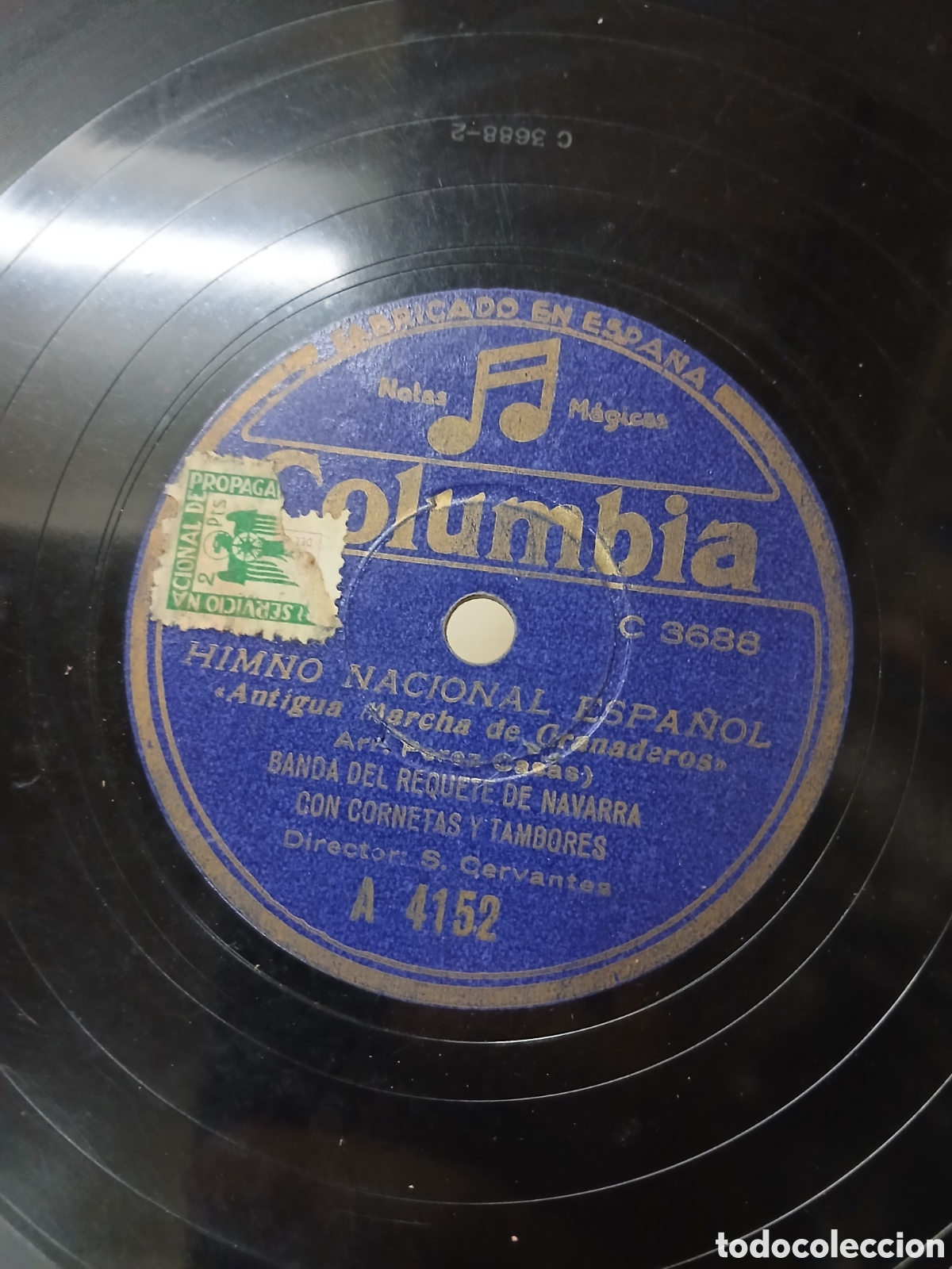 Discos de pizarra: Disco pizarra Himno Nacional Espa&ntilde;ol / La Rapida