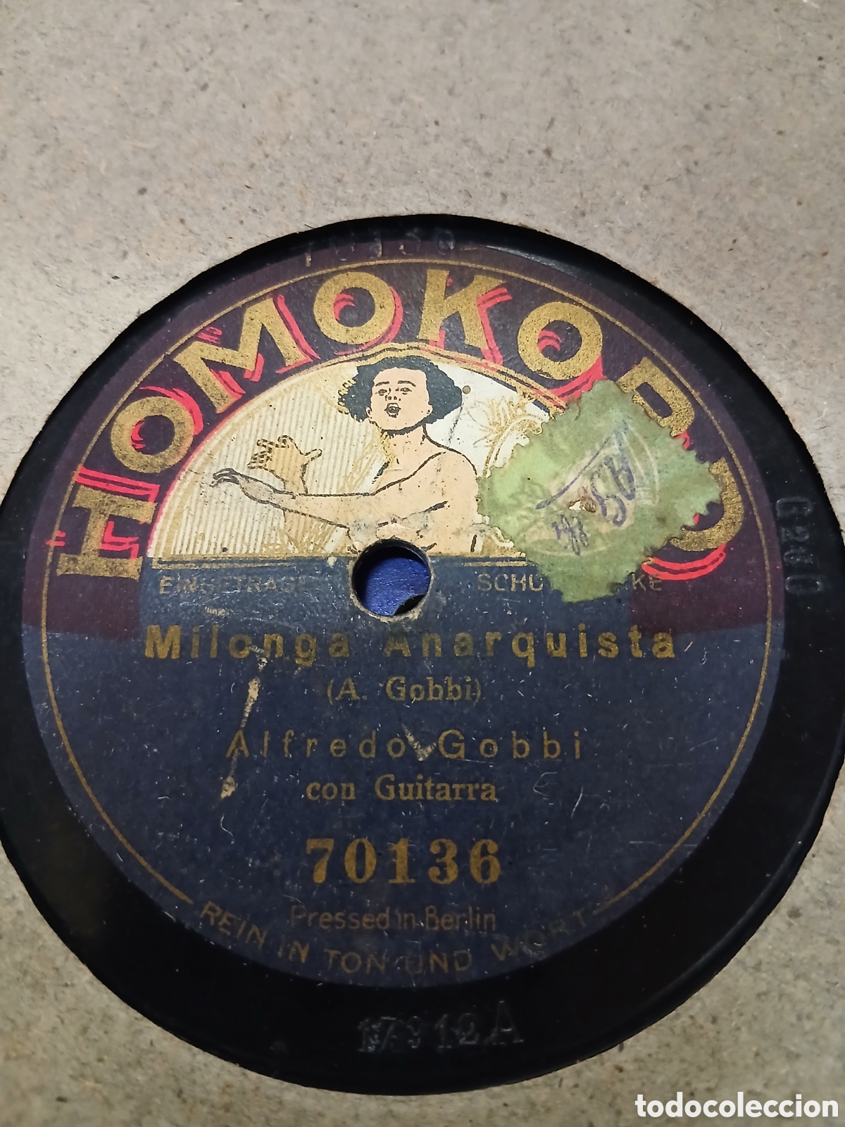 Discos de pizarra: Pizarra Gobbi MILONGA ANARQUISTA / FUSILAMIENTO DE FERRER