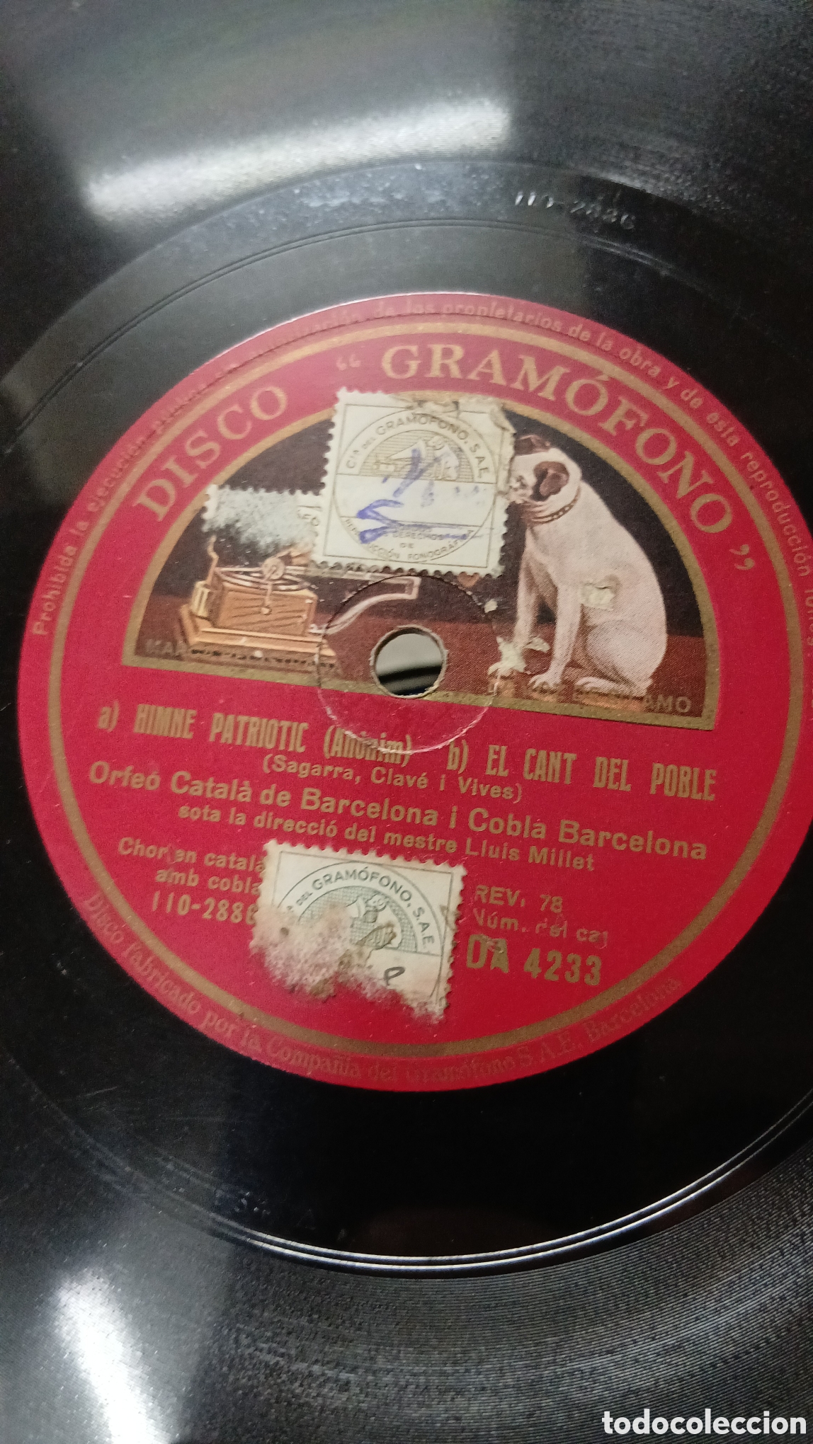 Discos de pizarra: Pizarra Himne Patriotic / El Cant del Poble