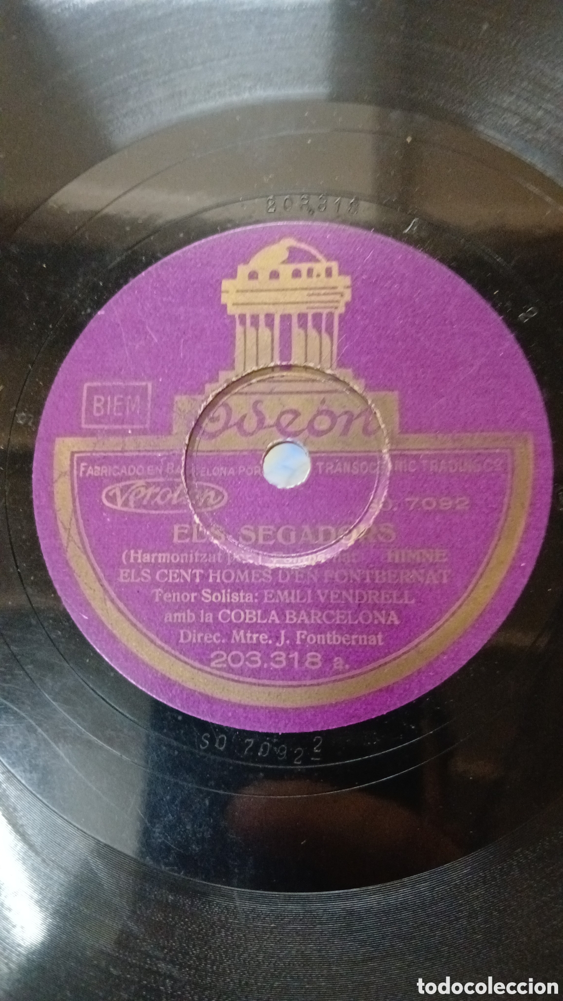 Discos de pizarra: Disco El segadors / La Marsellesa