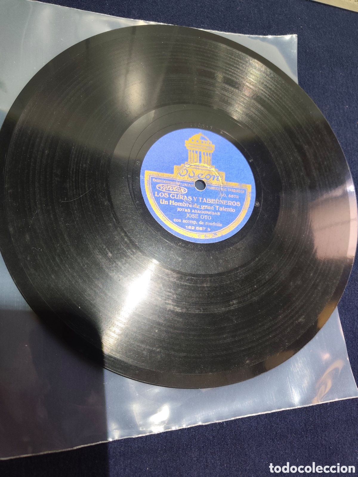 Discos de pizarra: Disco Pizarra 78 RPM Odeon - Jotas Aragonesas - Jos&eacute; Oto (Los Curas y Taberneros)