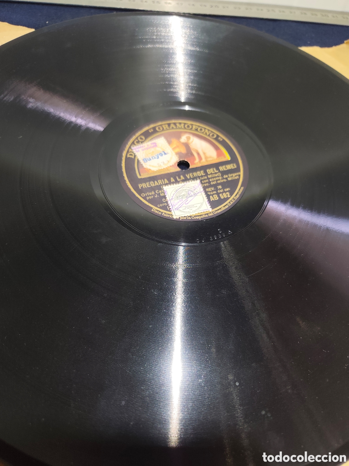 Discos de pizarra: Disco Pizarra 78 RPM Disco Gram&oacute;fono - - Foto 2