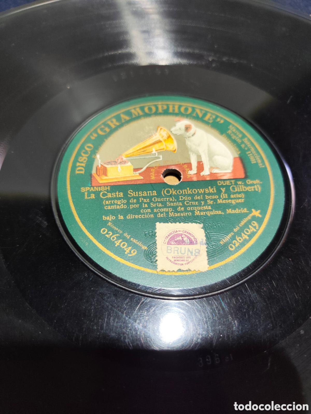 Discos de pizarra: Disco Pizarra 78 RPM Odeon - - Foto 1