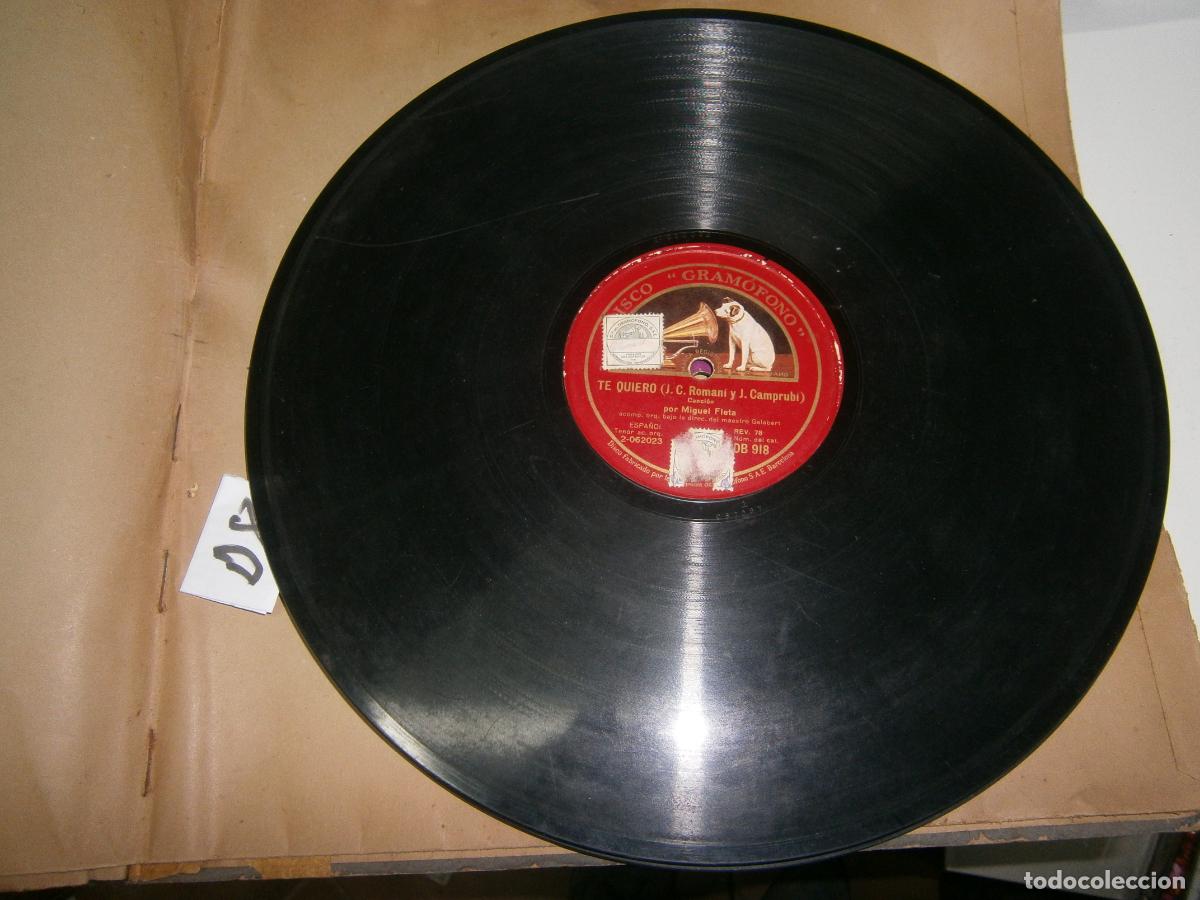 Discos de pizarra: ANTIGUO DISCO DE PIZARRA - TE QUIERO Y LA CALESERA (MIGUEL FLETA)