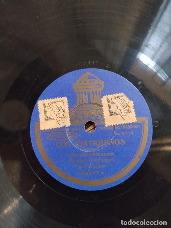 Discos de pizarra: DISCO DE PIZARRA CANCION ASTURIANA ENRIQUE CIENFUEGOS EL PESCADOR.LOS XIATIQUINOS