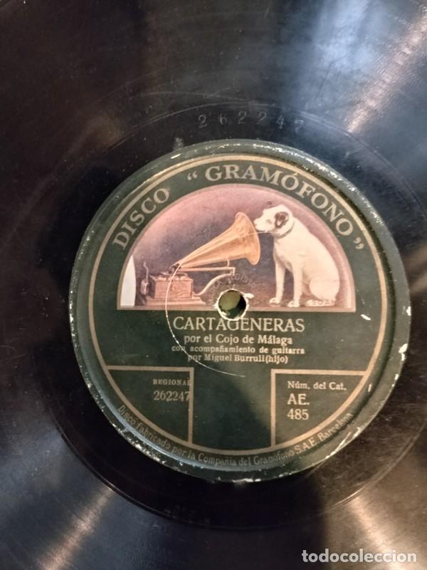Discos de pizarra: DISCO PIZARRA LA VOZ DE SU AMO CARTAGENERAS Y TARANTAS COJO DE MALAGA- JOAQUIN VARGAS