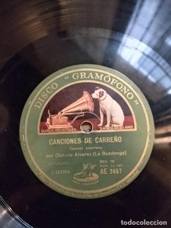 Discos de pizarra: DISCO PIZARRA- CANCIONES DE CARRE&Ntilde;O, CANCI&Oacute;N ASTURIANA. OBDULIA ALVAREZ (LA BUSDONGA)